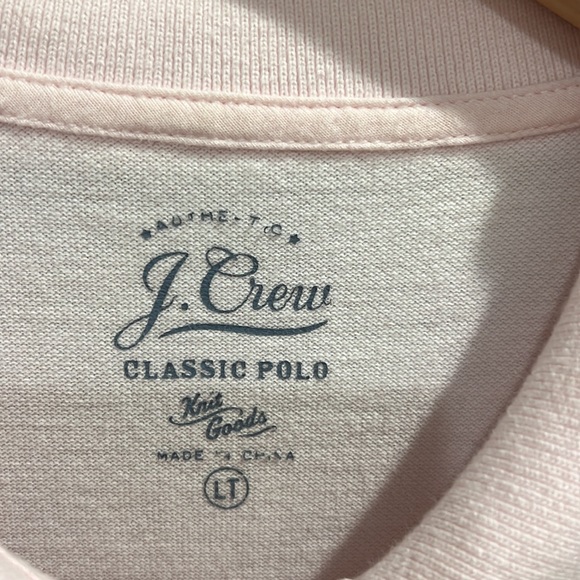 EUC J.Crew Large Tall Classic Fit Polo, Light Pink - Picture 3 of 6